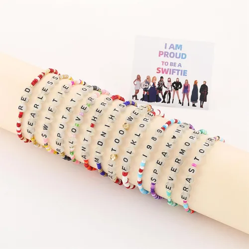 Vista 4 de HSWYFCJY Pulsera de título de canción de álbum para mujer, pulseras inspiradas en TS para amantes de la música, regalos para fanáticos del cantante