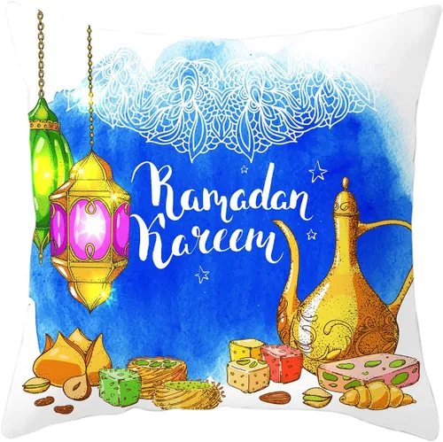 Vista 4 de Juego de 4 fundas de almohada decorativas cuadradas de acuarela para sofá, dormitorio, sala de estar, automóvil, 18 x 18 pulgadas