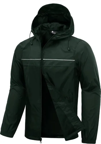 Vista 22 de SWISSWELL Mens Rain Jacket & Coats Packable Lightweight Waterproof Hooded 017-negro