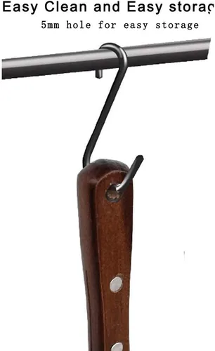 Vista 3 de Espátula recta de glaseado de 6 pulgadas, espátula de glaseado de acero inoxidable, espátula para decoración de pasteles con mango de madera, juego