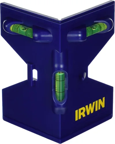 Vista 2 de IRWIN Nivel de poste magnético de herramientas (1794482), nivel de línea de aluminio Blue & IRWIN 1794484, plateado