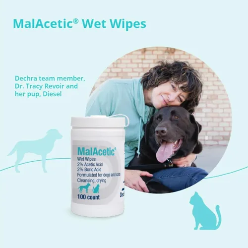 Vista 4 de Malacetic Toallitas húmedas de baño seco de 5 "x 7" toallitas 100ct