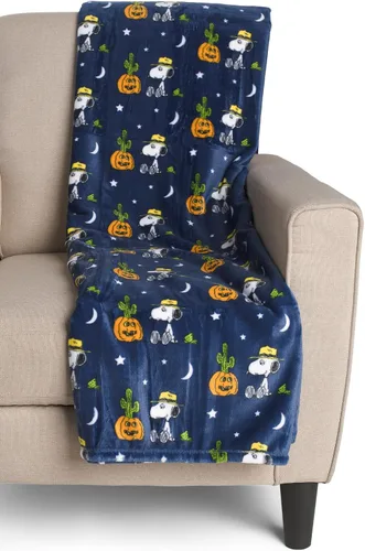 Vista 5 de Berkshire Blanket & Home Co. Mantas y mantas de Halloween (gris – Feliz Halloween, 50 x 70 pulgadas)