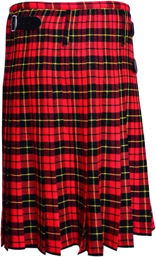 Vista 7 de KS - Kilt de 5 yardas para hombre, hecho de lana acrílica, 13 onzas, varios kilts de tartán gris