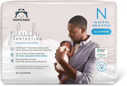 Vista 23 de Marca Amazon – Mama Bear - Pañales desechables de protección para bebé, hipoalergénicos, sin fragancia, protección contra fugas, talla 1, indicador
