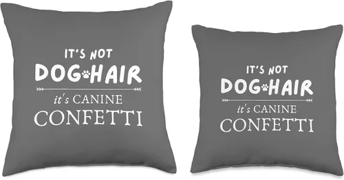 Vista 3 de jovy fits Hair It's Canine Confetti Divertida almohada de regalo para perro, 16 x 16 pulgadas, multicolor