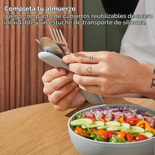 Vista 8 de W&P WP-PBC-CM - Cuenco con tapa Porter, para almacenar comida, ensaladas, comidas preparadas, hermético, apto para lavavajillas y microondas