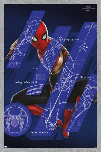 Vista 13 de Trends International Marvel Spider-Man: No Way Home - Póster de pared de bares, 14.725 x 22.375 pulgadas, versión enmarcada de madera de granero