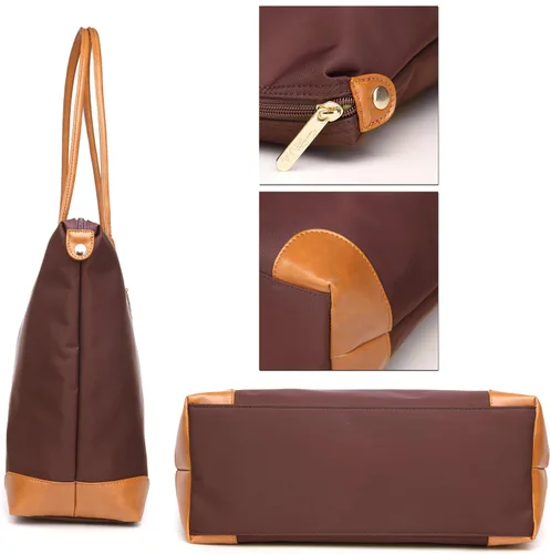 Vista 4 de NNEE Water Resistance Nylon Tote Bag & Multiple Pocket Design