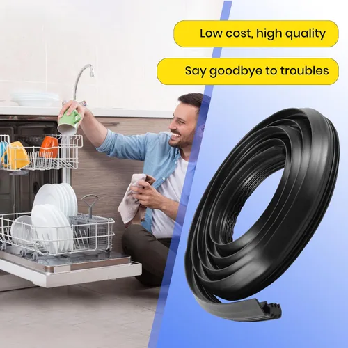 Vista 5 de Actualización DD62-00043A para sello de puerta de la tina frontal del lavaplatos Samsung, actualización de goma - Compatible con piezas