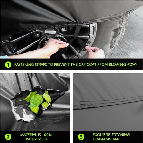 Vista 2 de DREAMIZER Funda para automóvil compatible con Toyota Tacoma 2016-2022 2023, funda impermeable para todo tipo de clima, cubierta completa