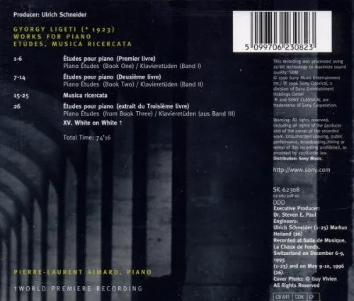 Vista 2 de Ligeti Tudes Musica Ricercata