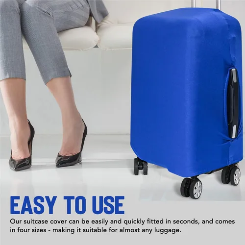 Vista 4 de Funda de equipaje de viaje I Protector de maleta aprobado por la TSA I Fundas de equipaje para maleta I Funda de maleta Bolsa I Protector