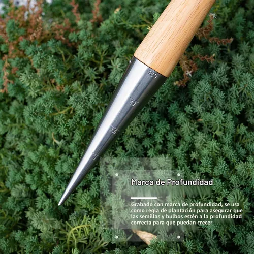 Vista 2 de FLORA GUARD - Herramienta de jardín para semillas, de acero con mango de madera