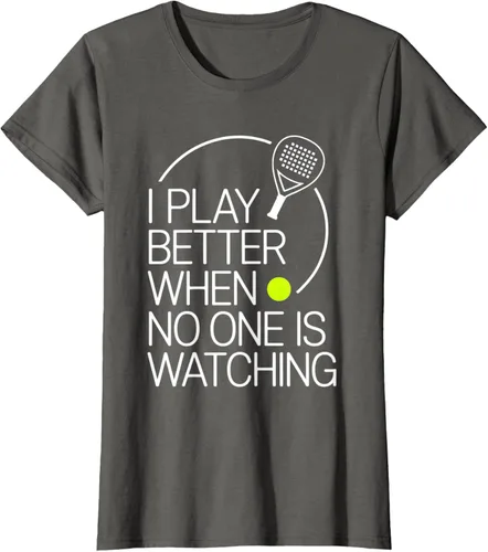 Vista 61 de Camiseta de tenis de pádel I Play Better When No One is Watching