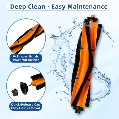 Vista 4 de SmartClean V4 7997 Accesorios para Ionvac SmartClean V4 Kit de piezas de repuesto para aspiradora robot de vaciado, 2 cepillos principales