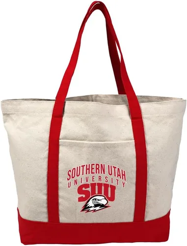 Vista 66 de Campus Lab Bolsa de lona con logotipo primario colegiado con bolsillo externo, bolsa de hombro reutilizable para ir de compras, playa Águilas A&m
