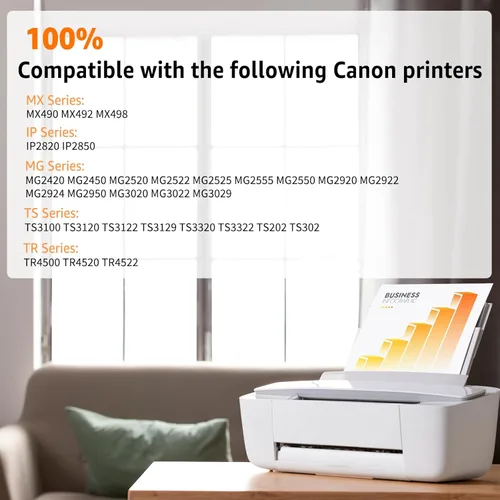 Vista 2 de NineLeaf Cartucho de tinta remanufacturado 245 de alto rendimiento compatible con Canon PG 245XL PG-245XL Uso en impresora MX490 MG2522 MG2525