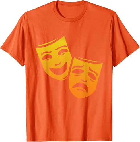 Vista 53 de Comedia y tragedia griega teatro máscaras camiseta