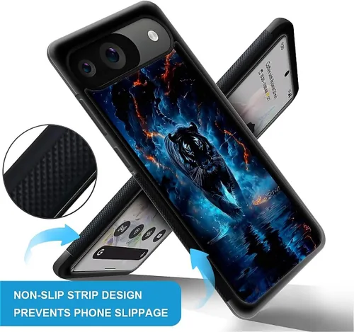 Vista 782 de Compatible con Google Pixel 4A 5G Mobile Case Creative Acrylic Panel trasero Silicona Protección Grip especialmente diseñado para Google Pixel 4A 5G