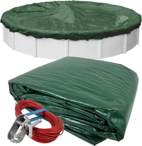 Vista 7 de Robelle Supreme Plus 3912-4 - Cubierta de piscina para el invierno, 12 pies, para piscinas colocadas sobre la superficie