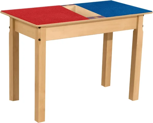 Vista 11 de Contender Time-2-Play Mesa de juego de actividades para niños, compatible con ladrillos Lego, madera contrachapada de abedul extra resistente, 35