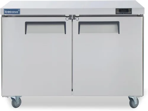 Vista 13 de ICECASA 27" de ancho Congelador comercial de encimera para debajo del mostrador de una puerta de acero inoxidable con enfriamiento por ventilador