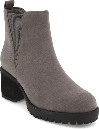 Vista 12 de MIA Jody - Botines de cuero vegano para mujer, botas Chelsea Beige