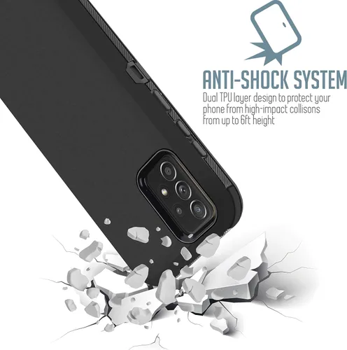Vista 7 de Funda compatible con Samsung Galaxy A23 5G, con clip para cinturón, resistente, a prueba de golpes, protección de cuerpo completo, funda para Negro
