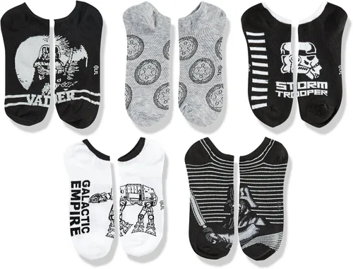Vista 2 de Star Wars Paquete de 5 calcetines invisibles para hombre