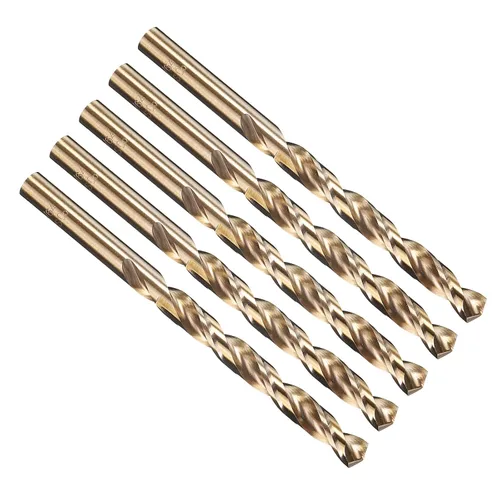 Vista 188 de PATIKIL Broca Jobber de 0.039 in, vástago recto M35 cobalto 5% acero de alta velocidad 135° acabado dorado para metal duro de acero inoxidable - 2