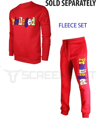 Vista 11 de SCREENSHOT APPLIQUE F11966 Premium Fleece Streetwear Chenille EMB Crew Neck Sweatshirt - Classic Fit