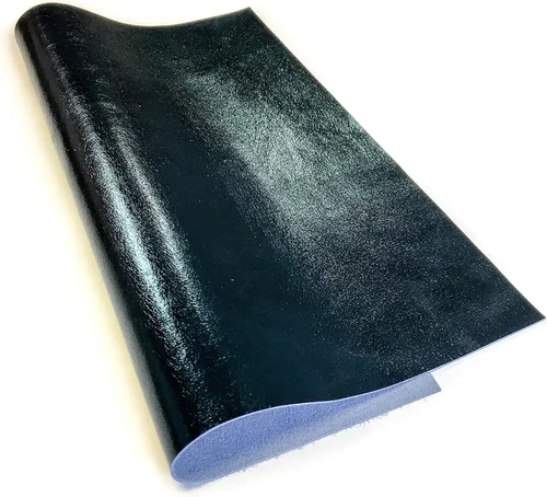 Vista 6 de Piel de cordero metálica azul claro real: material de cuero genuino brillante para costura, manualidades y fabricación de joyas