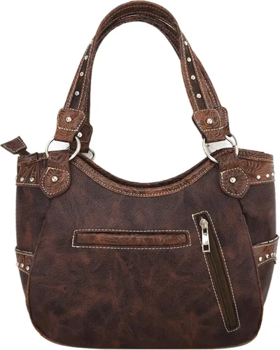 Vista 4 de Juego de monedero oculto de cuero con corte láser para caballo campo vaquera bolsos de hombro cartera