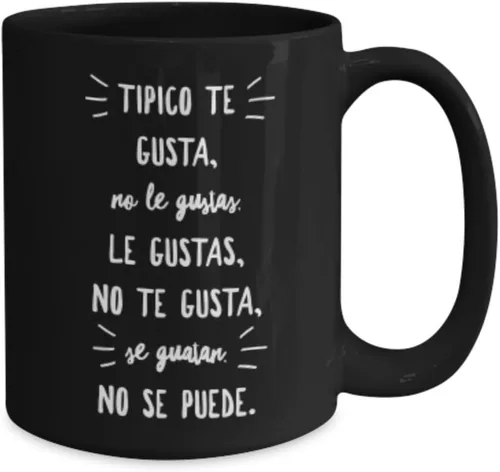 Vista 2 de Taza café, tazas para café divertidas, tazas de café personalizadas, taza de café inspiradoras, taza grande de cafe con mensajes pos, Negro