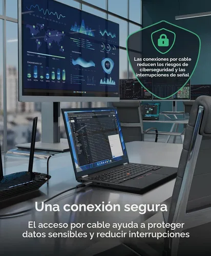 Vista 4 de Plugable Cable USB C a Ethernet: Cable Ethernet USBC a RJ45
