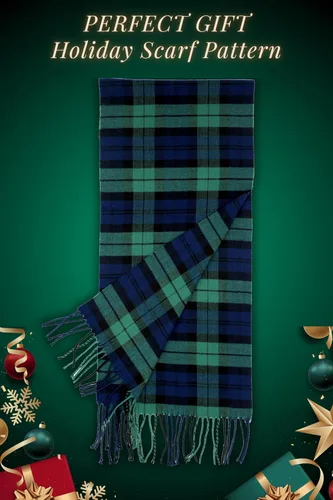 Vista 4 de Bufanda de invierno Achillea suave y cálida, de tartán, a cuadros, de cachemira, unisex