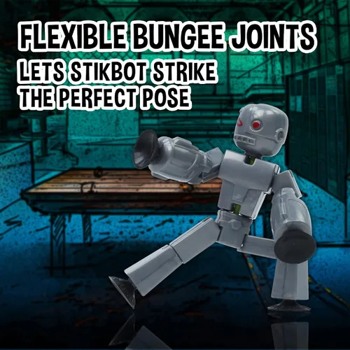 Vista 3 de Zing Stikbot Monster Werewolf & Cyborg Pack, Juego de 6 figuras de acción coleccionables de monstruos Stikbot, animación Stop Motion, ideal