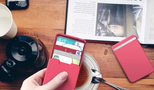 Vista 6 de ZENLET The Ingenious Wallet con tarjeta de bloqueo RFID, Rojo), RD_G