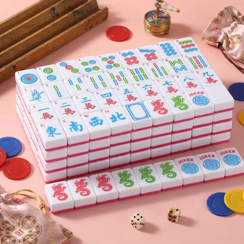 Vista 8 de 166 American Mahjong Tile Set 1.2 Inch Rosa