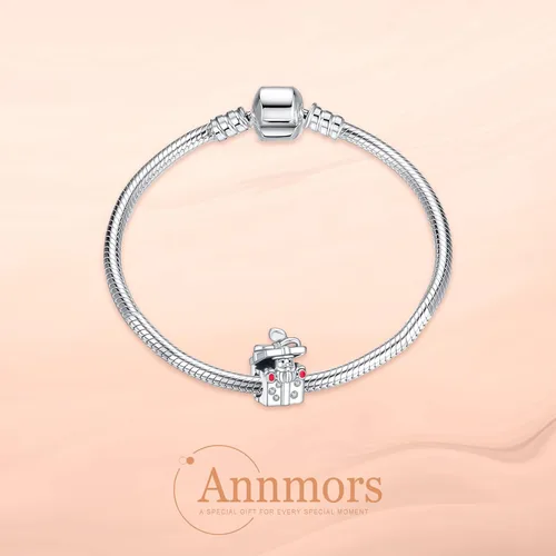 Vista 3 de Annmors Christmas Charm for Woman-925 Sterling Silver Dangle Pendant BeadGirl Jewelry Beads Gifts for Women BraceletNecklace