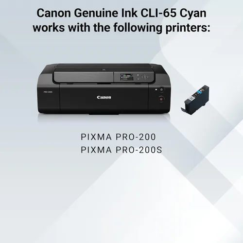 Vista 6 de Canon CLI-65 Depósito de tinta cian auténtico, compatible con impresoras PIXMA PRO-200 y PIXMA PRO-200S