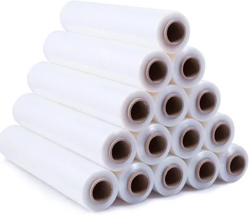 Vista 9 de OFITURIA Película de embalaje de 19.7 in de ancho y estirable hasta 984.3 ft de longitud, rollo de película elástica manual para embalaje industrial