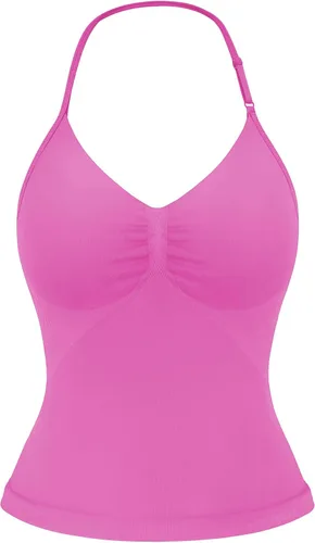 Vista 25 de YEOREO SoftHue Impact Longline Top de Tirantes para Mujer Camiseta sin Mangas Halter para Ejercicio sin Espalda Gimnasio Longline con Correa