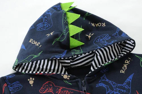 Vista 4 de Sudadera con capucha para niños pequeños, sudadera con capucha para bebé, con cremallera, abrigo de manga larga para invierno, camisas con capucha