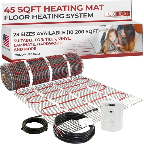 Vista 27 de LuxHeat Kit de alfombrilla de calefacción de suelo radiante de 10 pies cuadrados - Sistema de calefacción por suelo radiante de 120 V - Incluye