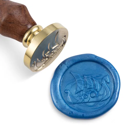 Vista 7 de Mceal Sello de cera, cabeza de latón con mango de palisandro, 1.2"(30mm) de diámetro, (signo de dólar)