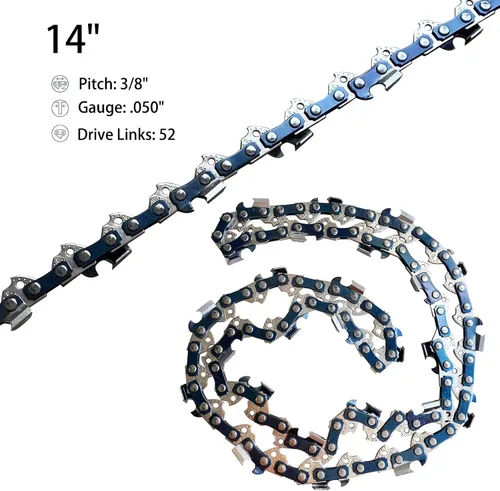 Vista 2 de 2 cadenas de motosierra de 14 pulgadas para WORX WG305.1 WG305, cadena de repuesto de 14 pulgadas para Sun Joe SWJ599E SWJ699E - 3/8 pulgadas