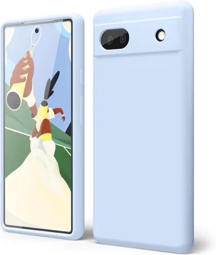 Vista 68 de oakxco para Google Pixel 6A Funda de teléfono de silicona líquida, diseño estético lindo y delgado para mujer y niña, cubierta de gel suave, lisa