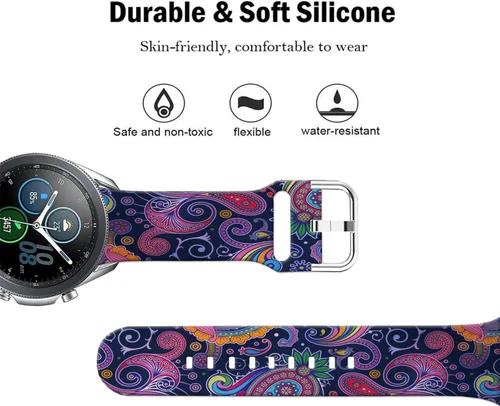 Vista 3 de Correas de reloj deportivas compatibles con Samsung Galaxy Watch 7/FE/6/5/4 1.575 in 1.732 in/Galaxy Watch 6 Classic 1.850 in 1.693 in/Watch 3 1.614